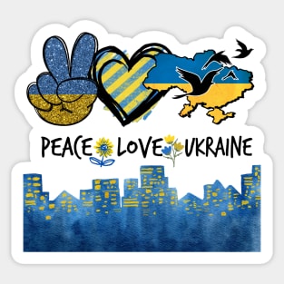 Peace for ukrainian cities Sticker